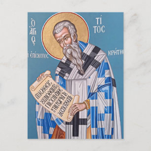 The Apostle Titus of the Seventy Orthodox Icon     Postcard
