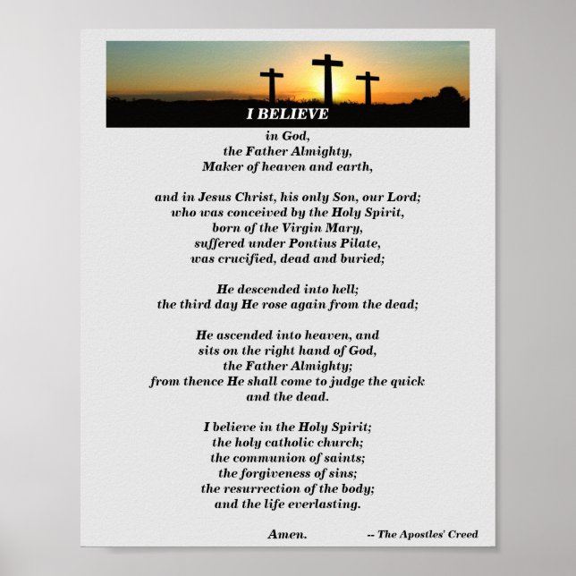 The Apostles' Creed Poster (Front)