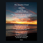 The Apostles' Creed Poster<br><div class="desc">The Apostles' Creed is said to have originated as the personal confession of faith made at the time of baptism in the first century. The present form of the creed dates from the sixth or seventh century A.D. This poster is a great way to meditate on the fundamentals, to memorise...</div>