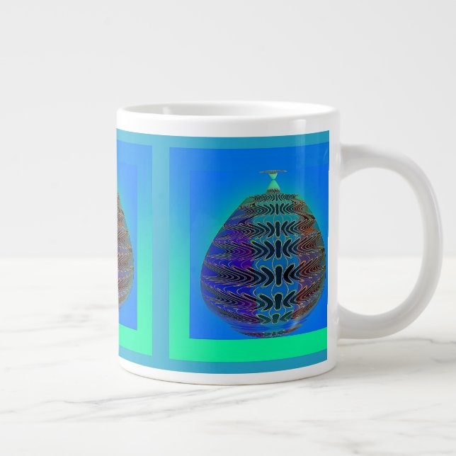 The Apothecary Jar Blue    Large Coffee Mug (Right)