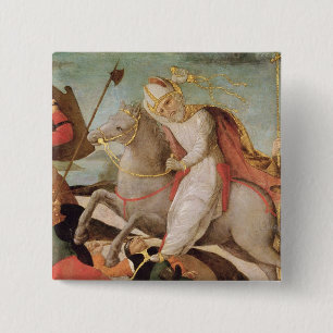 The Apparition of St. Ambrose 15 Cm Square Badge