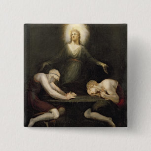 The Appearance of Christ at Emmaus, 1792 (oil on c 15 Cm Square Badge