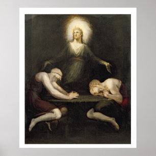 The Appearance of Christ at Emmaus, 1792 (oil on c Poster