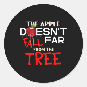 The Apple Doesn't Fall Far From The Tree Apple Pic Classic Round Sticker
