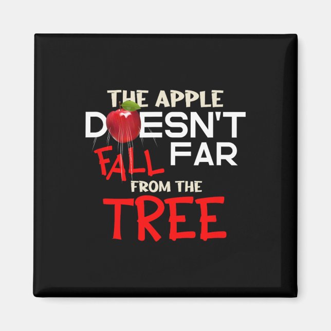 The Apple Doesn't Fall Far From The Tree Apple Pic Magnet (Front)