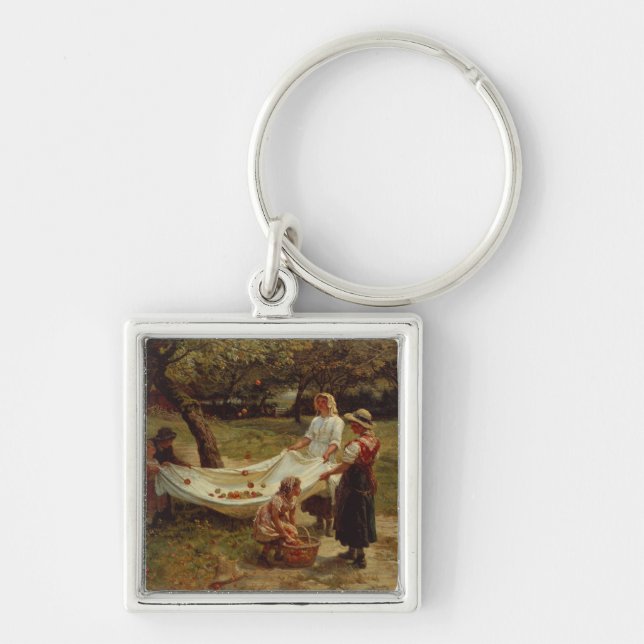 The Apple Gatherers, 1880 Key Ring (Front)