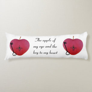 The apple of my eye and the key to my heart body cushion