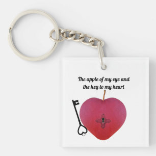 The apple of my eye and the key to my heart ring