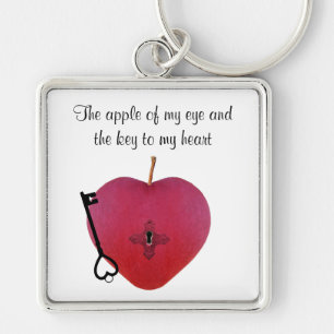 The apple of my eye and the key to my heart ring
