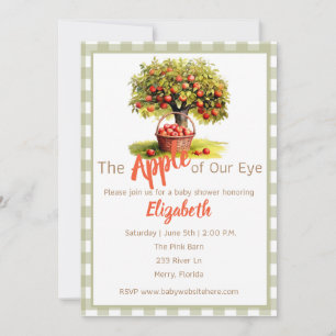 The Apple of my Eye baby shower Theme Invitation