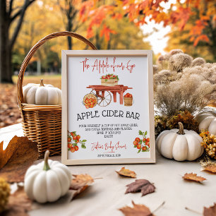 The Apple of our Eye!  Apple Baby Shower Cider Bar Poster