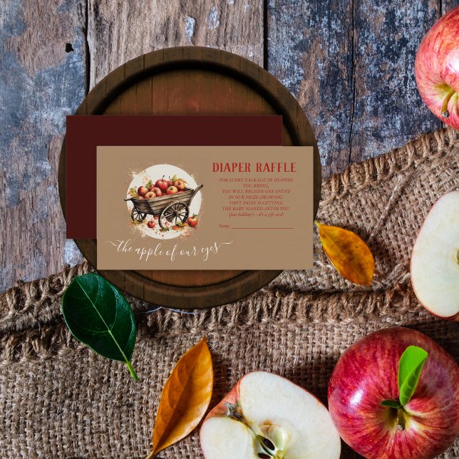 The Apple Of Our Eye Baby Shower Enclosure Card (Creator Uploaded)