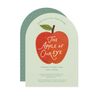 The Apple of Our Eye Baby Shower Invitation