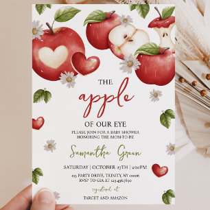 The Apple of Our Eye Baby Shower Invitation