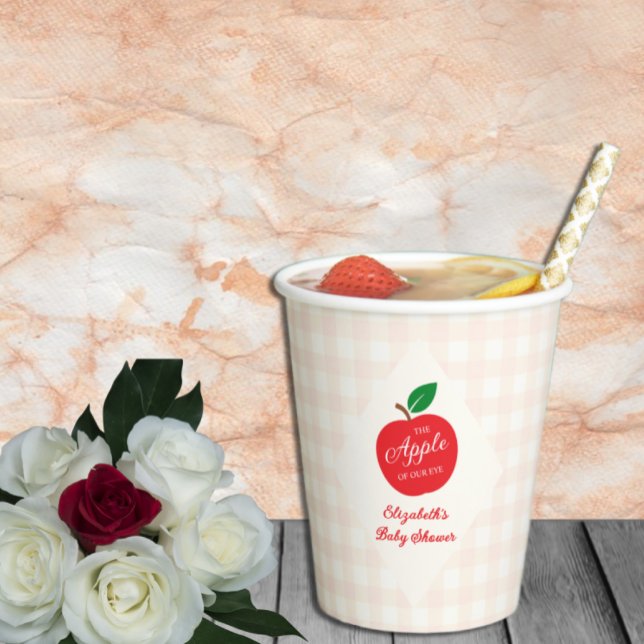 The Apple Of Our Eye Baby Shower Paper Cups (Creator Uploaded)