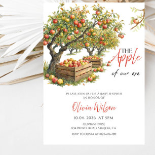 The Apple of Our Eye Baby Shower Party Invitation