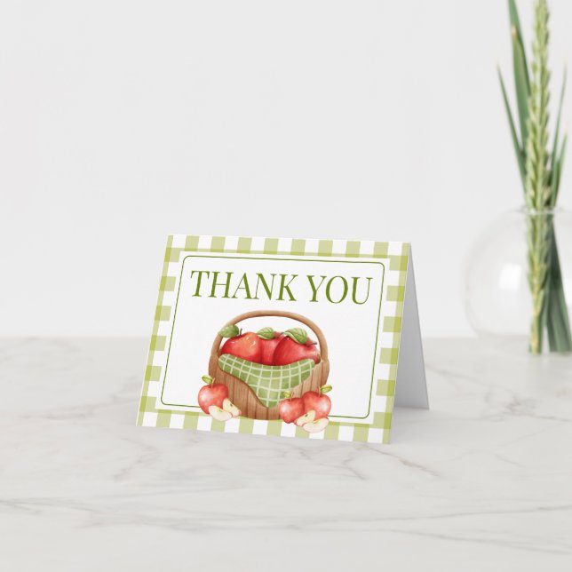 The Apple of Our Eye Baby Shower Thank You Card (Front)