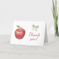 The Apple of our eye Baby shower Thank You Card