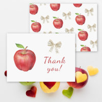 The Apple of our eye Baby shower Thank You Card