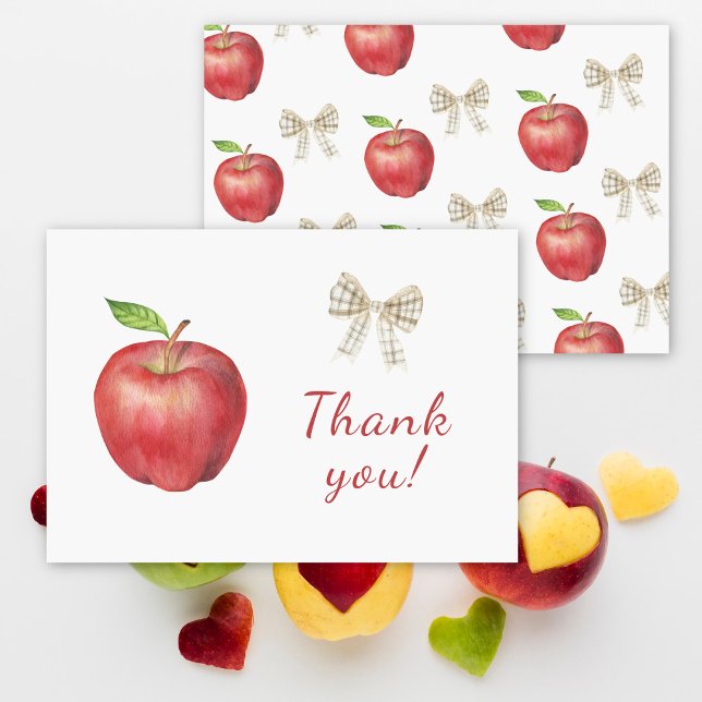 The Apple of our eye Baby shower Thank You Card (Creator Uploaded)