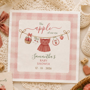 The Apple Of Our Eye clothesline dusty rose Napkin