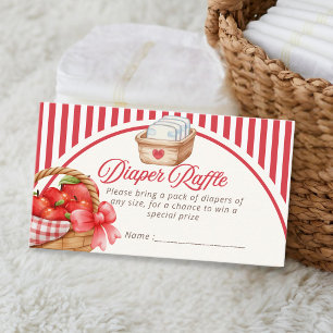The Apple Of Our Eye Diaper Raffe Baby Shower Enclosure Card