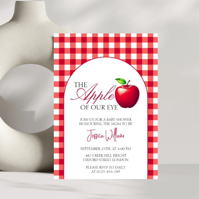The Apple of Our Eye Fall Baby Shower  Invitation (Creator Uploaded)
