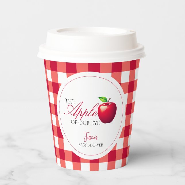 The Apple of Our Eye Fall Baby Shower  Paper Cups (Front)