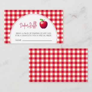 The Apple of Our Eye Fall Diaper Raffle Enclosure Card