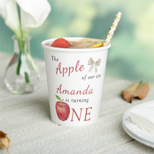 The Apple of our eye Kids Birthday Party Paper Cups