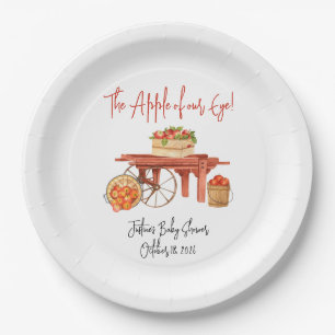 The Apple of our Eye Personalised Baby Shower Paper Plate
