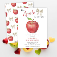 The Apple of our eye Watercolor Baby Shower