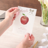 The Apple of our eye Watercolor Baby Shower