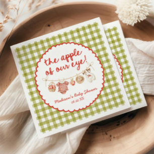 The Apple Of Our Eye Whimsical Fall Baby Shower Napkin