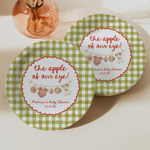 The Apple Of Our Eye Whimsical Fall Baby Shower Paper Plate