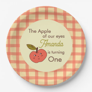 The Apple of our eyes cute red apple Paper Plate
