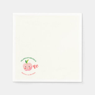 The Apple of Our Eyes first birthday Napkin