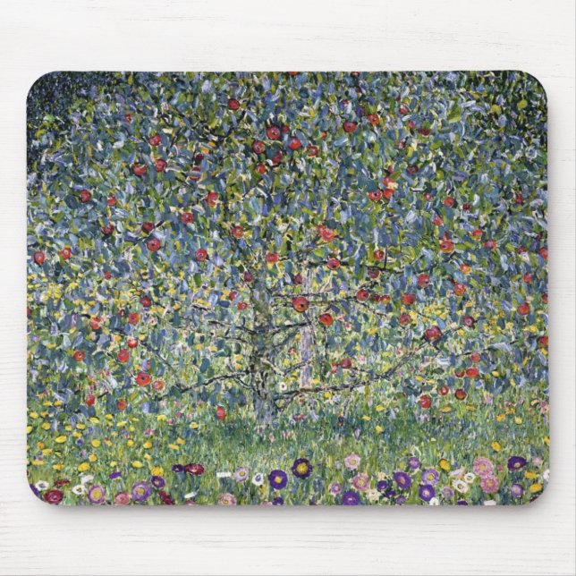 The Apple Tree (by Gustav Klimt) Mouse Pad (Front)