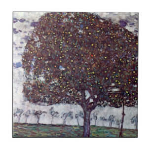 The Apple Tree by Gustav Klimt Tile