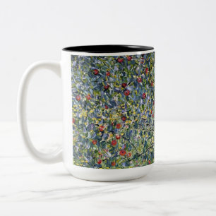 The Apple Tree (by Gustav Klimt) Two-Tone Coffee Mug