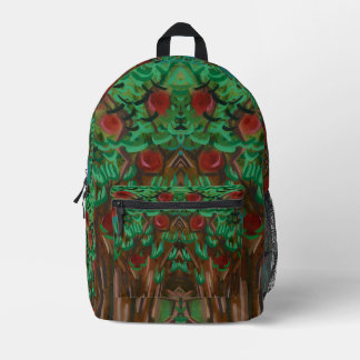 The Apple Tree in Mixed-Media Printed Backpack