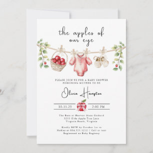 The Apples of Our Eye TwinsBaby Shower Invitation