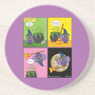 The Apprentice Wizard - Cleaning Comic Coaster