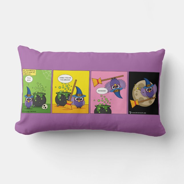 The Apprentice Wizard - Cleaning Comic Lumbar Cushion (Front)