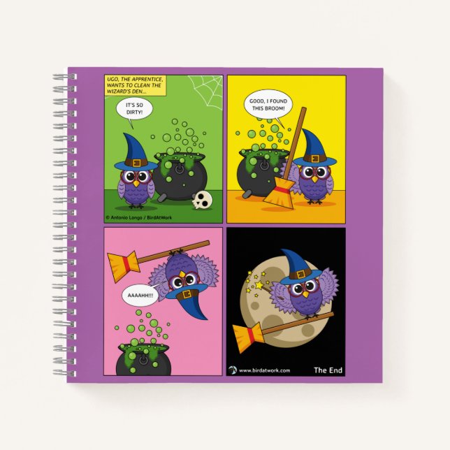 The Apprentice Wizard - Cleaning Comic Notebook (Front)