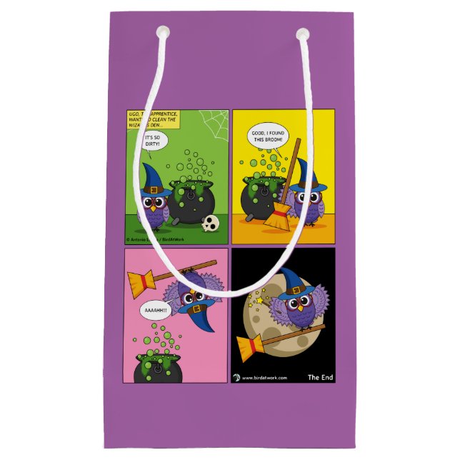 The Apprentice Wizard - Cleaning Comic Small Gift Bag (Front)