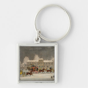 The Approach to Christmas, engraved by George Hunt Key Ring