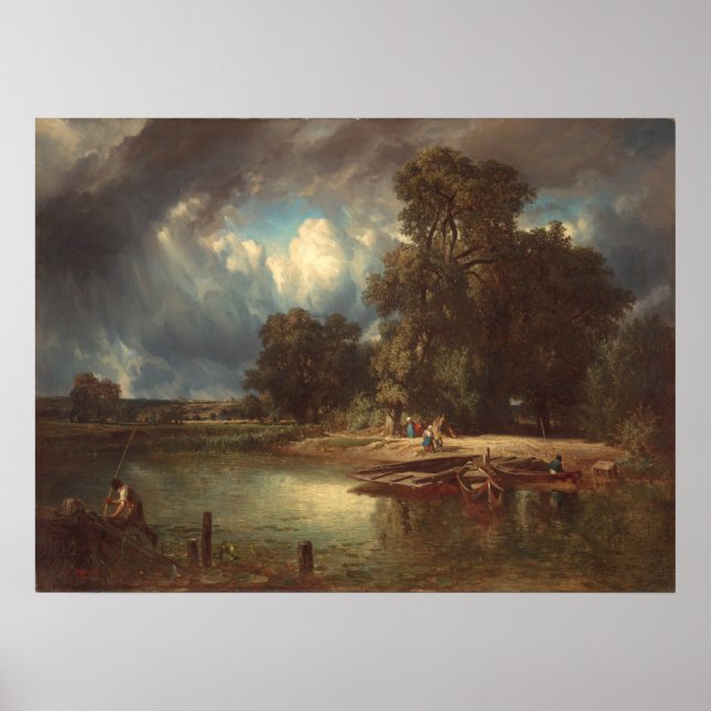 The Approaching Storm - Constant Troyon Fine Art Poster (Front)