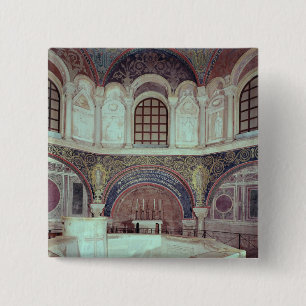 The apse with the baptismal font 15 cm square badge