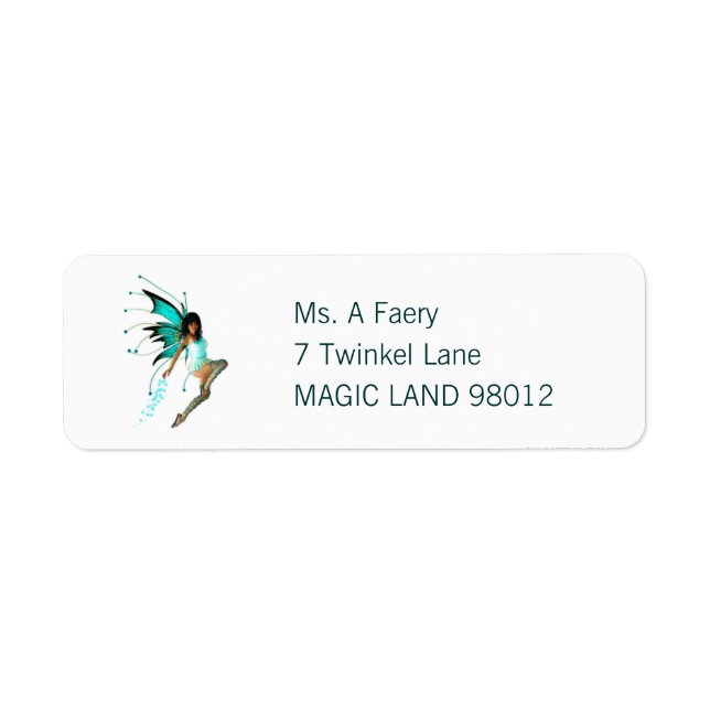 The Aqua Fae Return Address Label (Front)